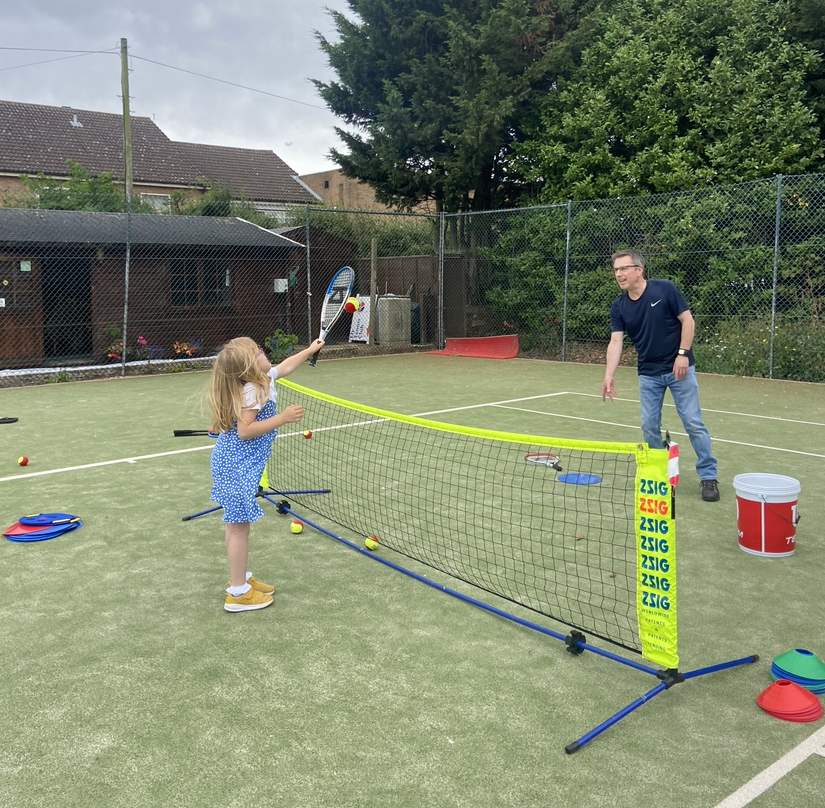 People playing tennis