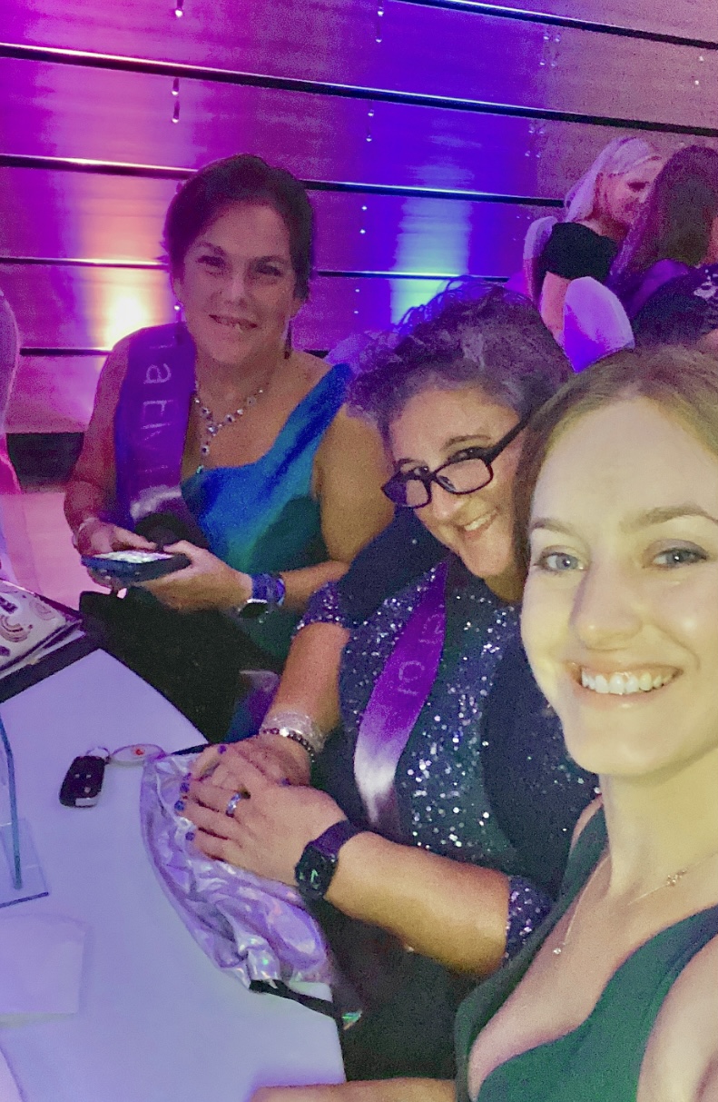 Fiona, Emma, and Fran (Life Fitness) at the award ceremony