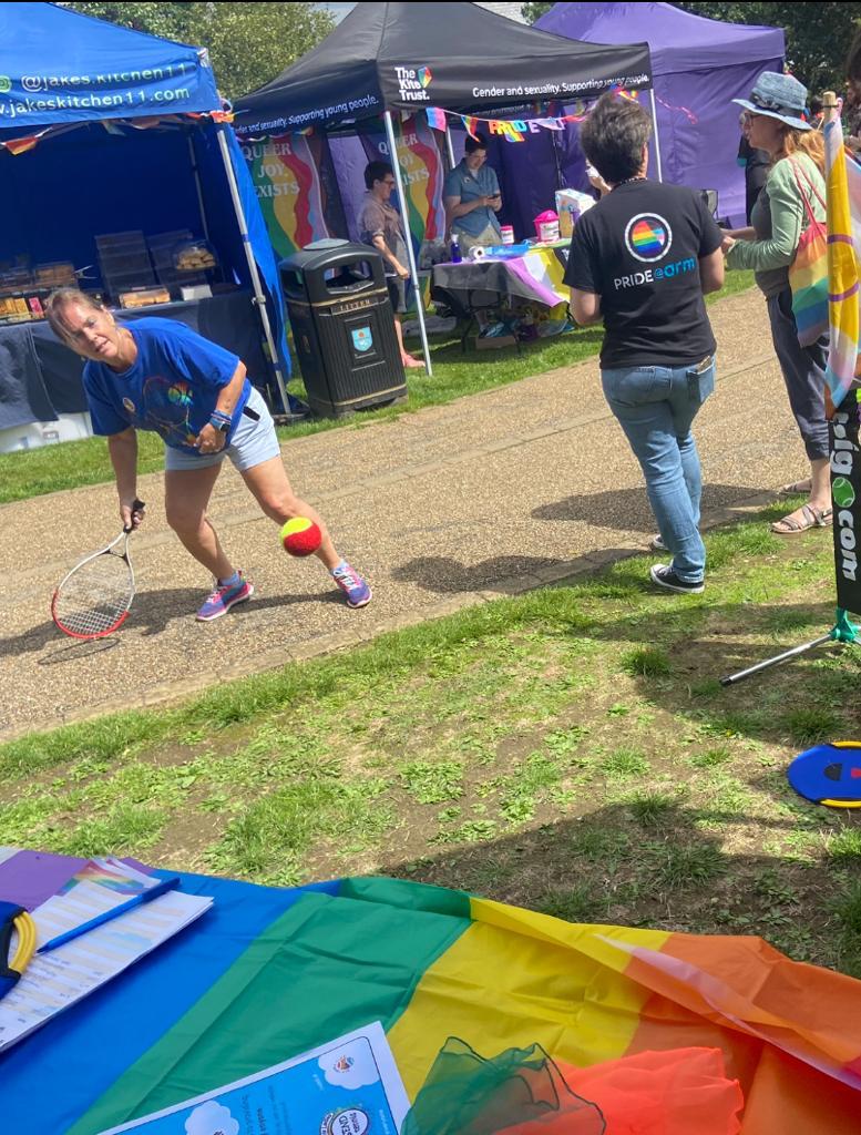 Fiona playing tennis